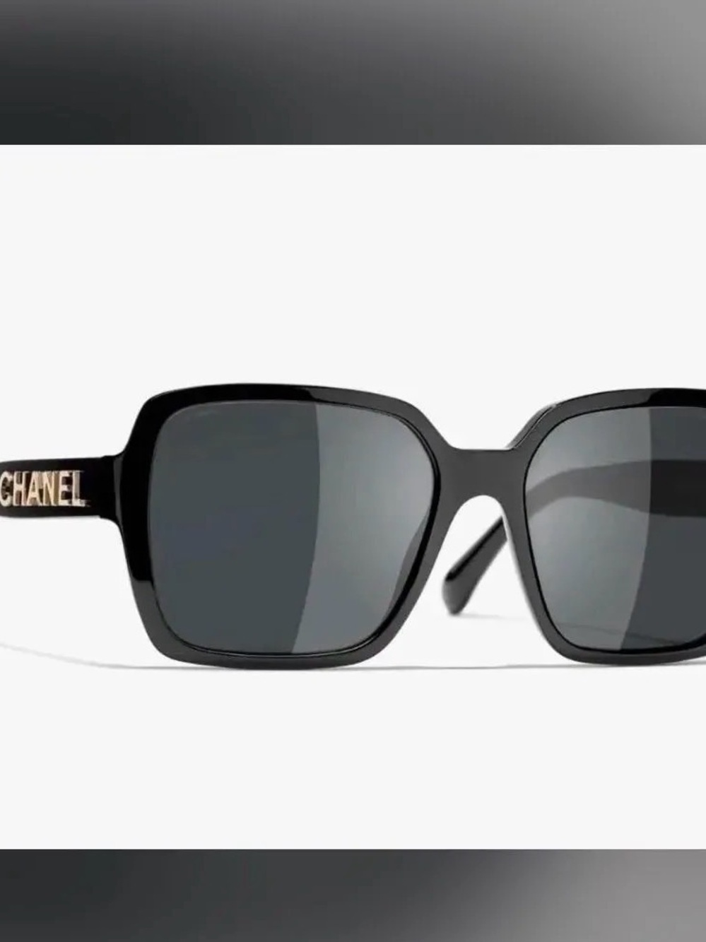 CHANEL Black Square Sunglasses